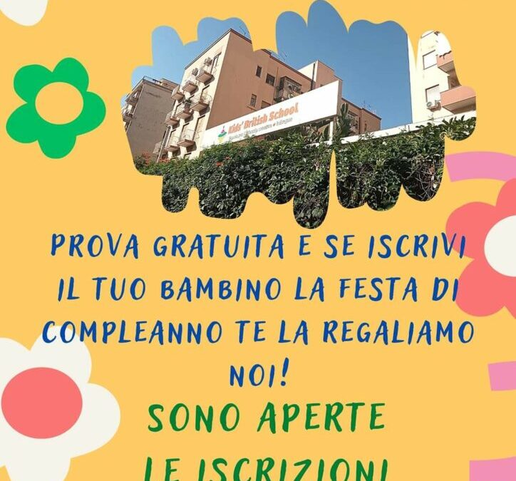 Iscrizioni anno scolastico 2024/2025Contattaci per info più dettagliate📞091.514150📱351.6548114